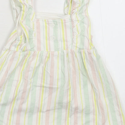 F&F Girls Multicoloured Striped  Fit & Flare  Size 3-6 Months