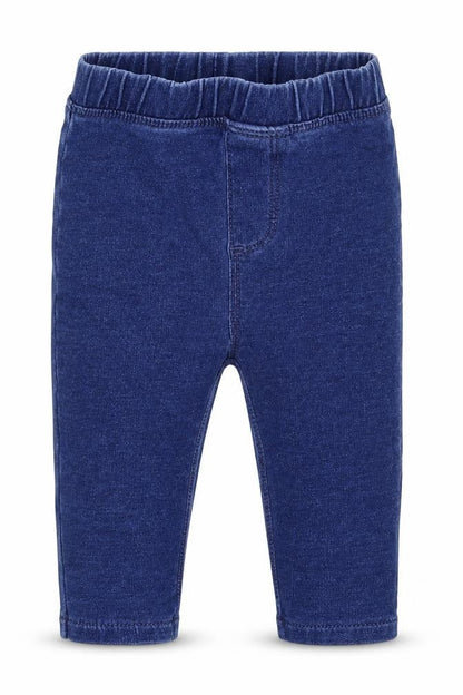 Front view of George Baby Blue Denim Capri Jeans, size 3-6, Months