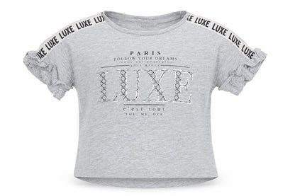 Front view of River Island Baby Grey Basic T-Shirt, size 3-6, Months