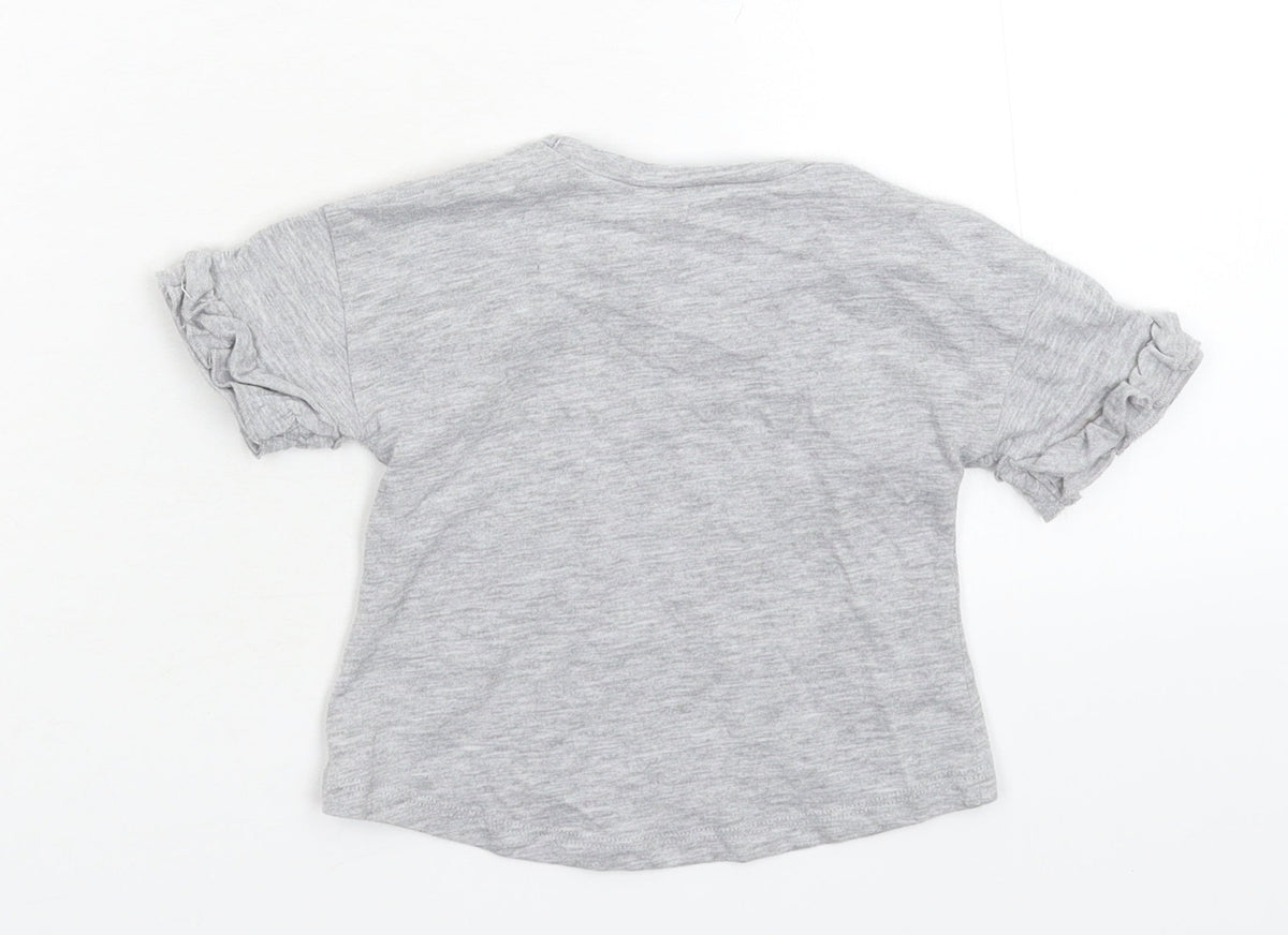 Back view of River Island Baby Grey Basic T-Shirt, size 3-6, Months