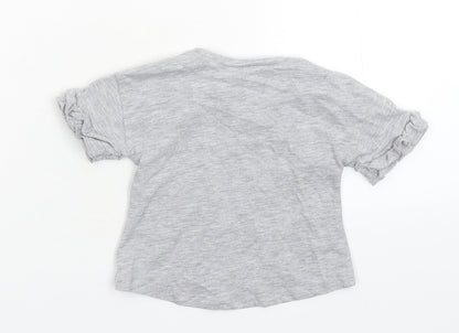 Back view of River Island Baby Grey Basic T-Shirt, size 3-6, Months