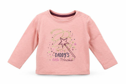 Front view of Primark Baby Pink Basic T-Shirt, size 3-6, Months