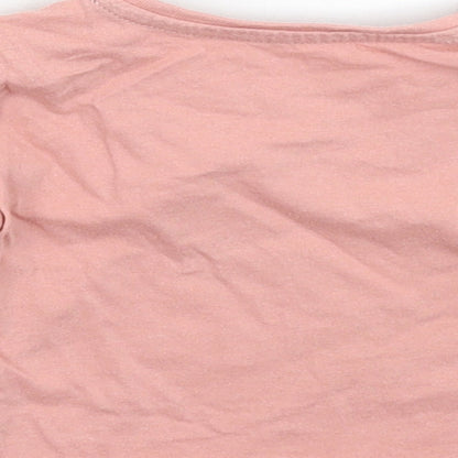 Brand and care label for Primark Baby Pink Basic T-Shirt, size 3-6, Months