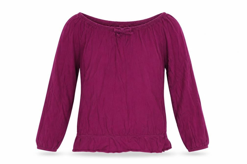 Front view of F&F girls’ pink basic t-shirt, size 7-8, years