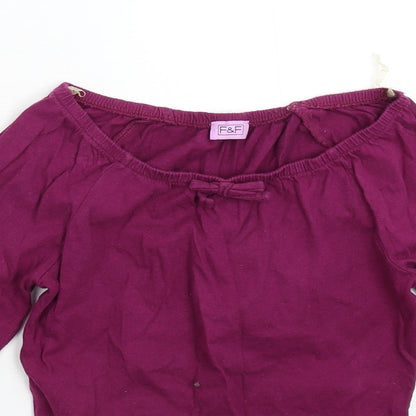 F&F Girls Pink   Basic T-Shirt Size 7-8 Years