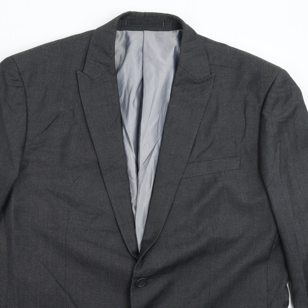 Mens UK Size 42 Greenwoods Regular Grey Suit Jacket