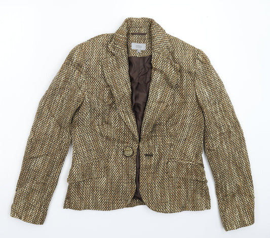 Marks and Spencer Womens Gold   Jacket Blazer Size 10