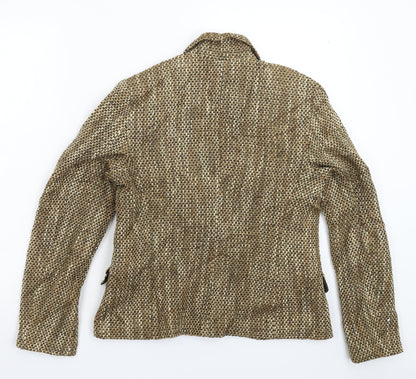 Womens UK Size 10 Marks and Spencer Regular Gold Blazer