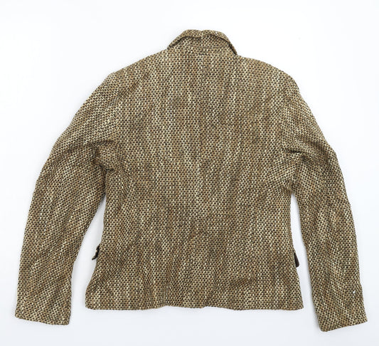 Marks and Spencer Womens Gold   Jacket Blazer Size 10