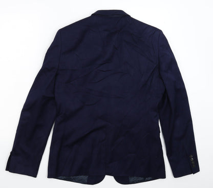 Mens UK Size 40 Burton Regular Blue Suit Jacket
