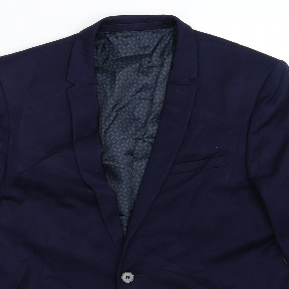 Mens UK Size 40 Burton Regular Blue Suit Jacket