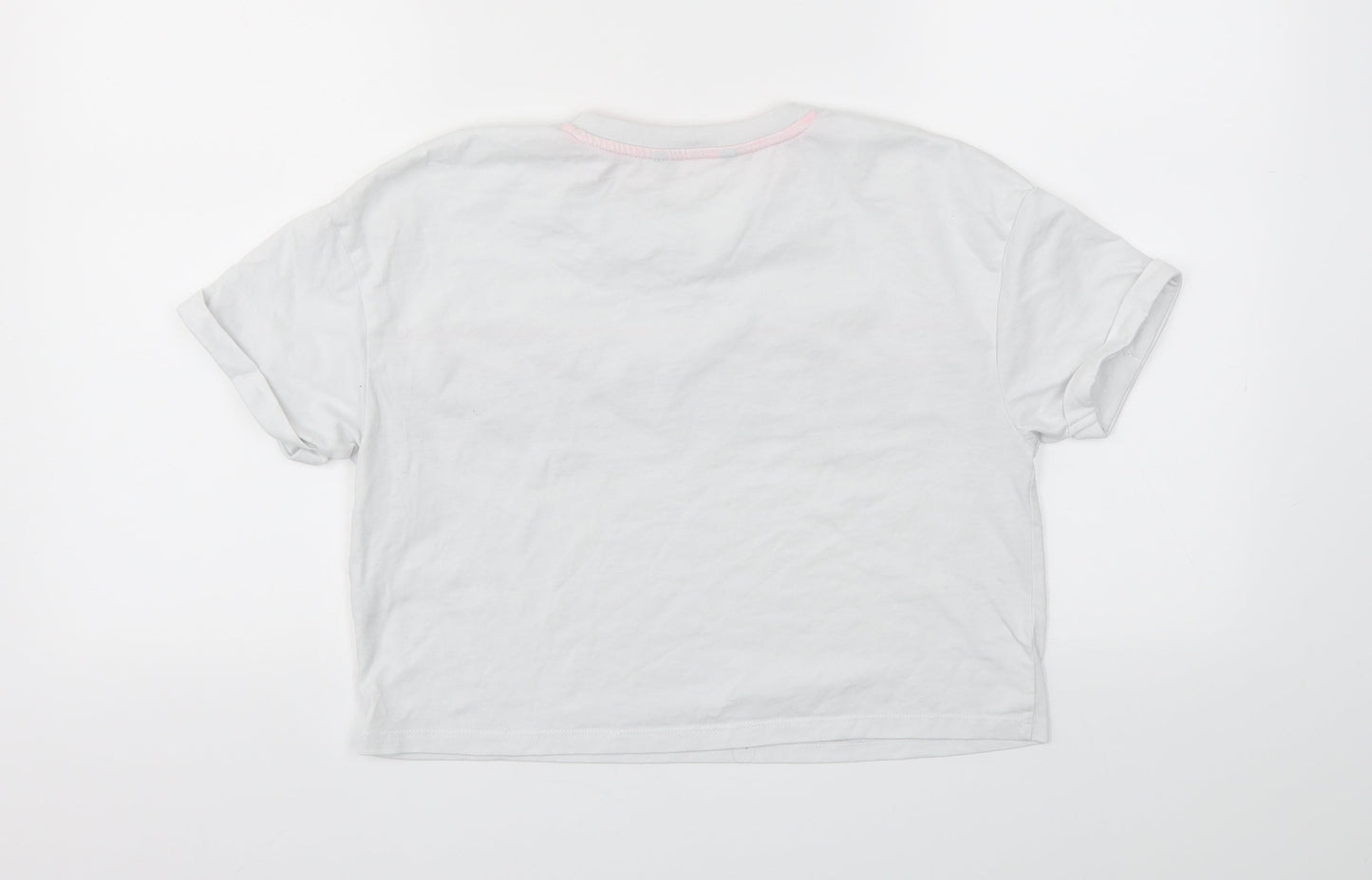 George Girls White   Basic T-Shirt Size 11-12 Years