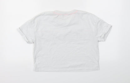 George Girls White   Basic T-Shirt Size 11-12 Years