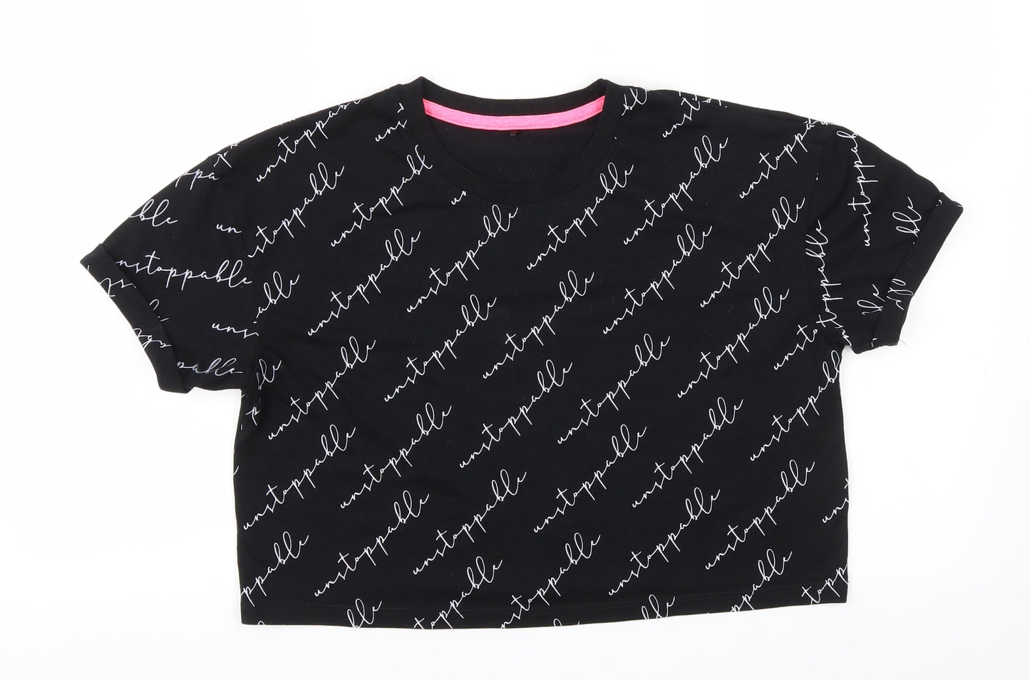 George Girls Black   Basic T-Shirt Size 11-12 Years