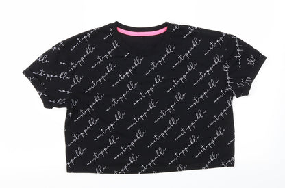 George Girls Black   Basic T-Shirt Size 11-12 Years