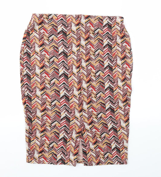 F&F Womens Red Argyle/Diamond  A-Line Skirt Size 12