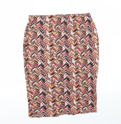 F&F Womens Red Argyle/Diamond  A-Line Skirt Size 12