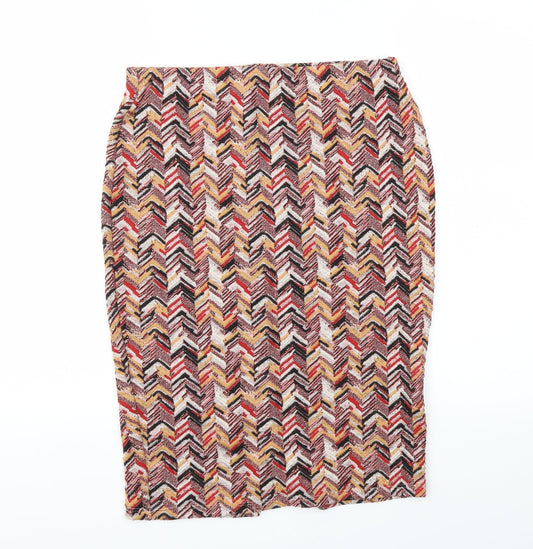 F&F Womens Red Argyle/Diamond  A-Line Skirt Size 12