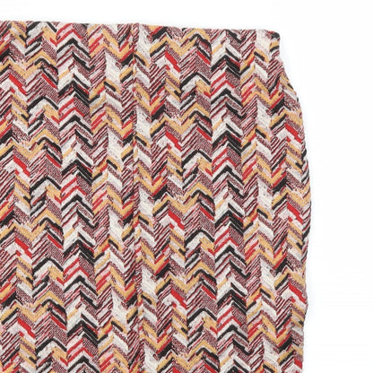 F&F Womens Red Argyle/Diamond  A-Line Skirt Size 12