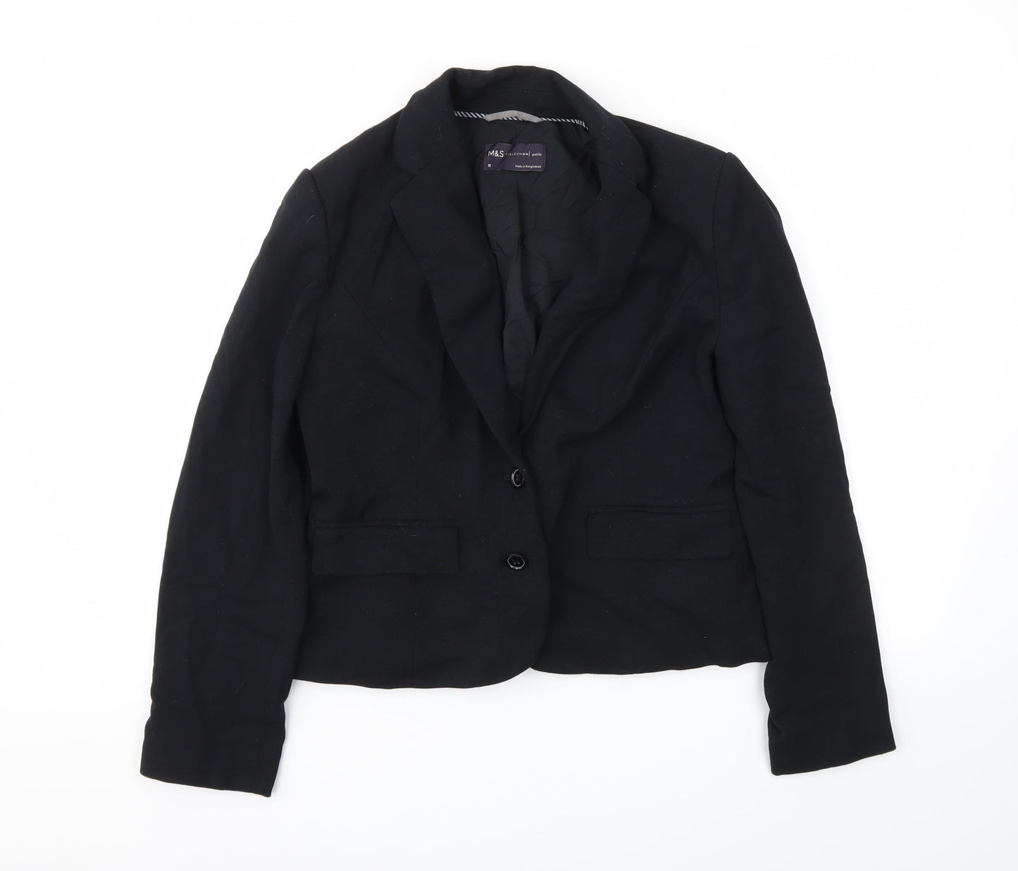 M&S Womens Black   Jacket Blazer Size 10