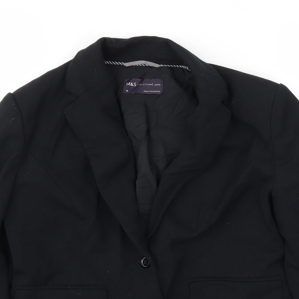 M&S Womens Black   Jacket Blazer Size 10