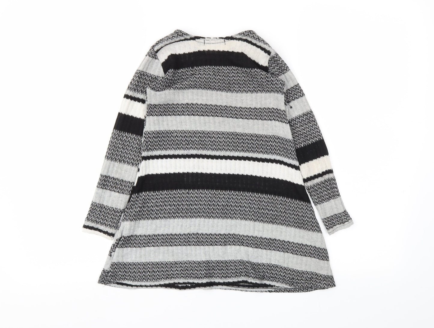 Boohoo Girls Black Striped  Fit & Flare  Size 5-6 Years
