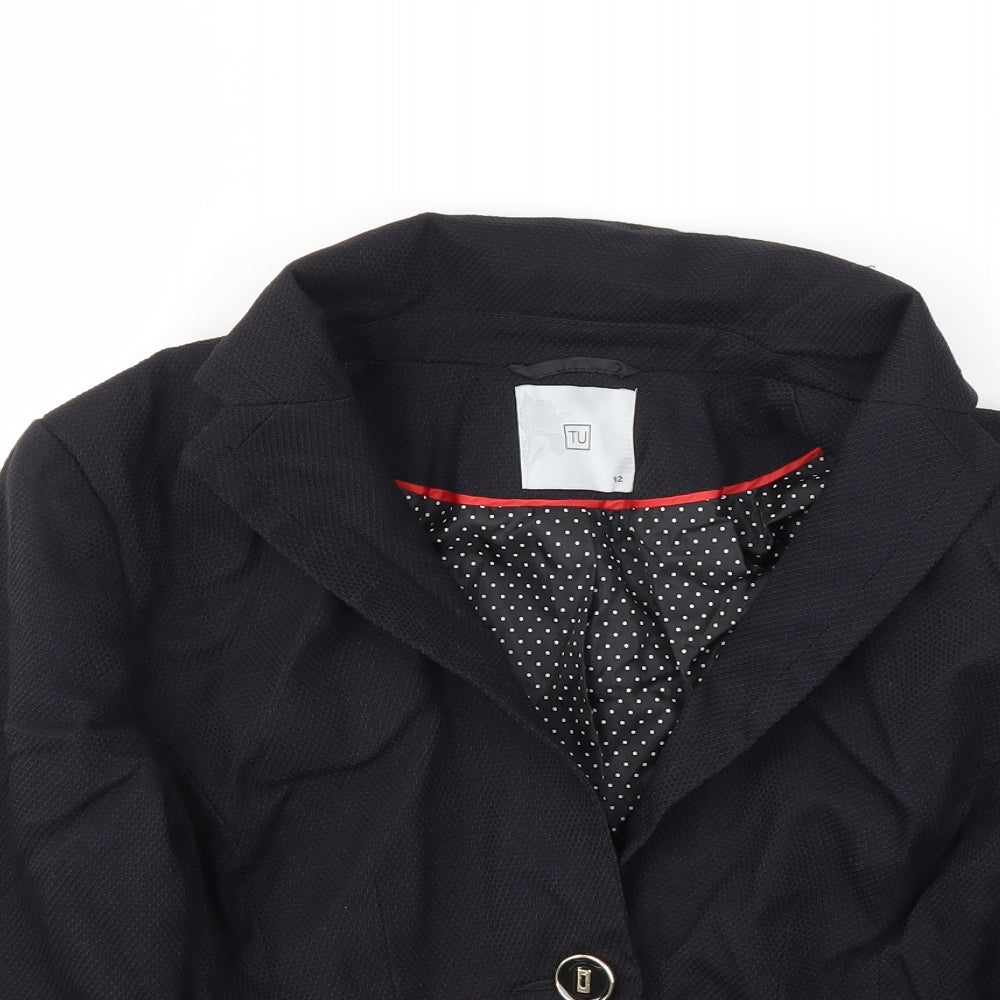 TU Womens Black   Jacket Blazer Size 12