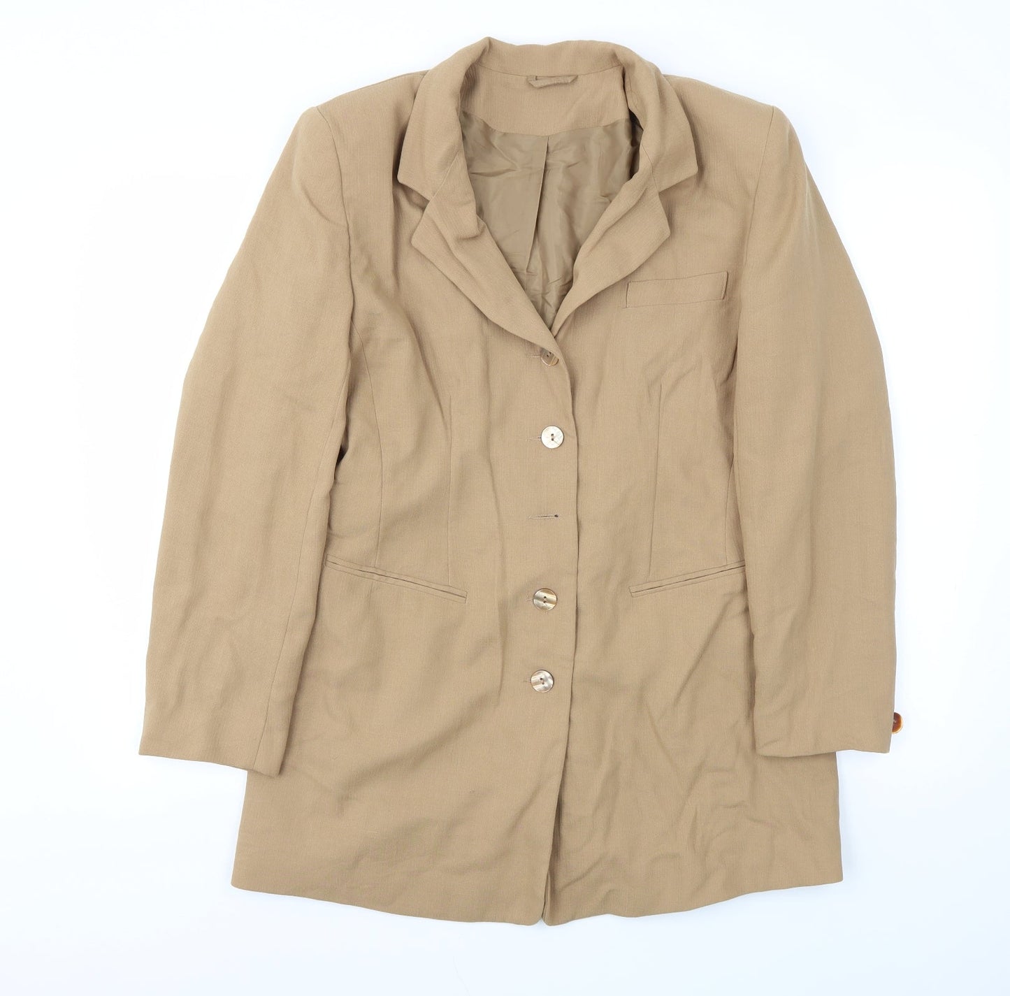 Womens UK Size 14 Preworn Regular Beige Blazer