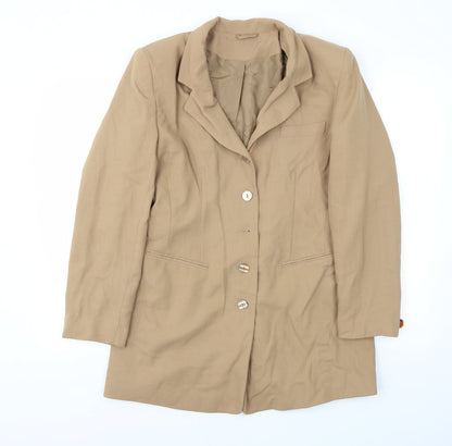 Womens UK Size 14 Preworn Regular Beige Blazer