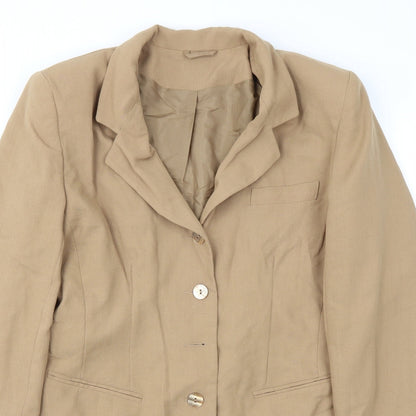 Womens UK Size 14 Preworn Regular Beige Blazer