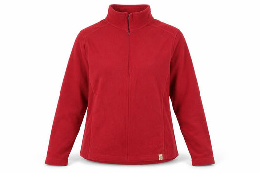 Womens UK Size 12 Preworn Red Full Zip Jumper