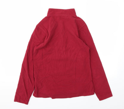 Womens UK Size 12 Preworn Red Full Zip Jumper
