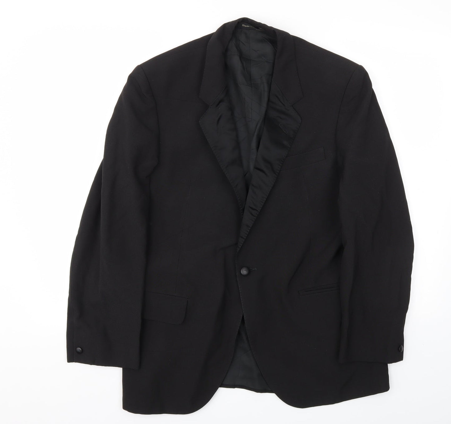 Mens UK Size 40 Preworn Regular Black Suit Jacket