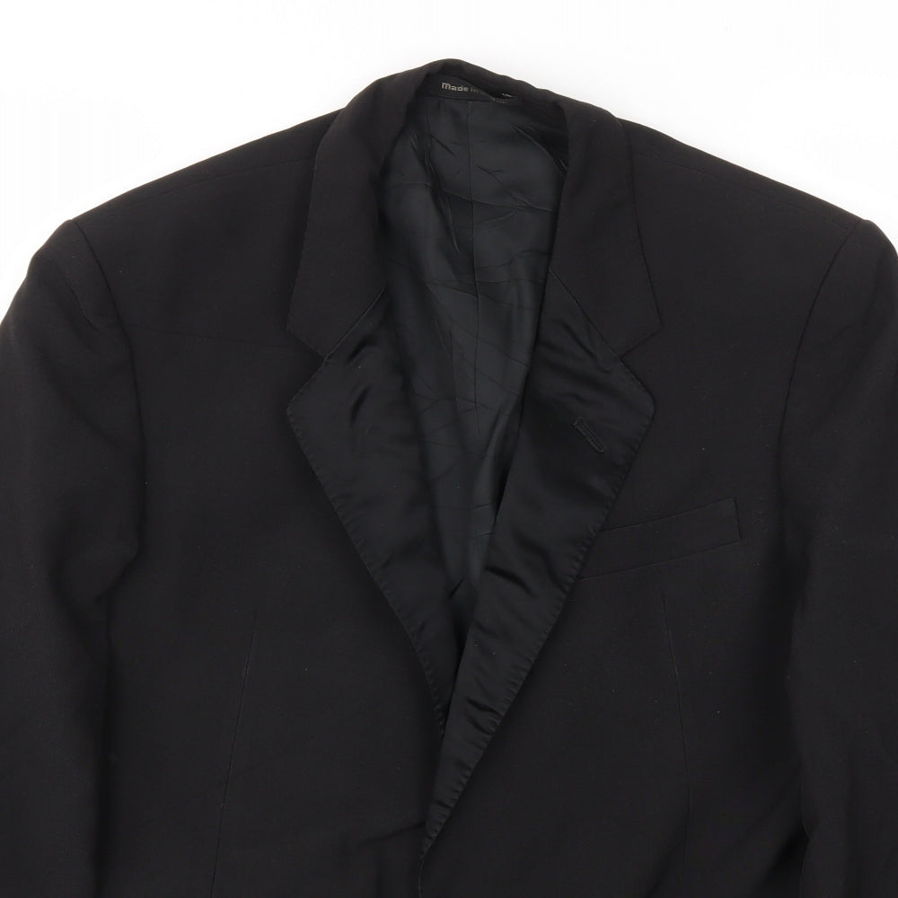 Mens UK Size 40 Preworn Regular Black Suit Jacket