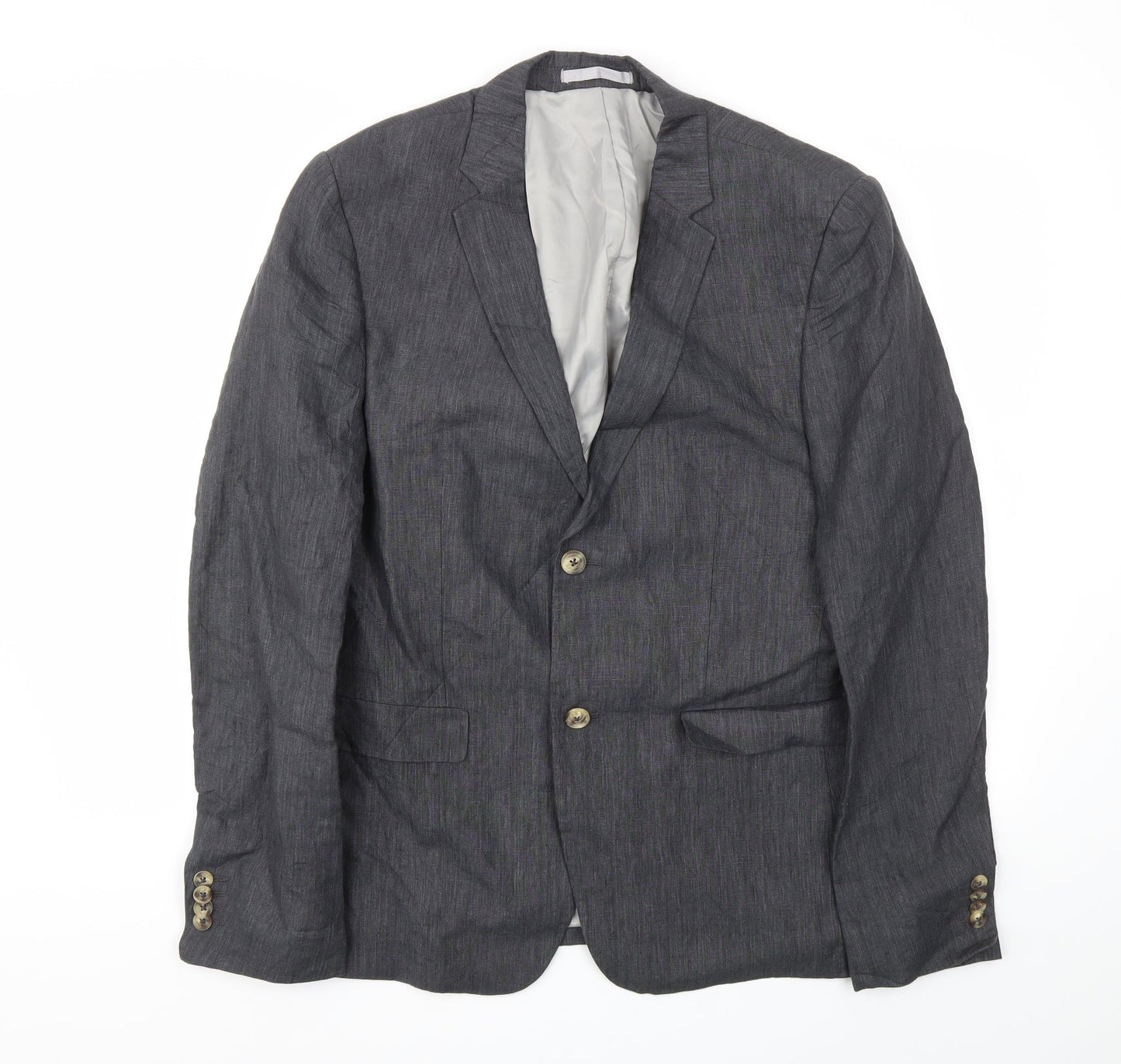 Mens UK Size 42 Topman Regular Grey Suit Jacket