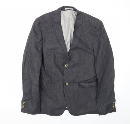 Mens UK Size 42 Topman Regular Grey Suit Jacket