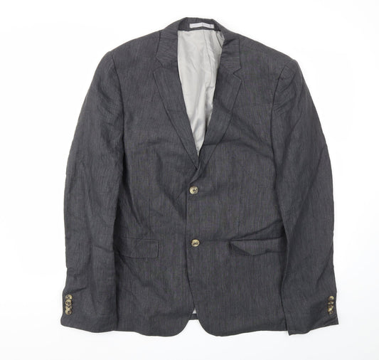Mens UK Size 42 Topman Regular Grey Suit Jacket