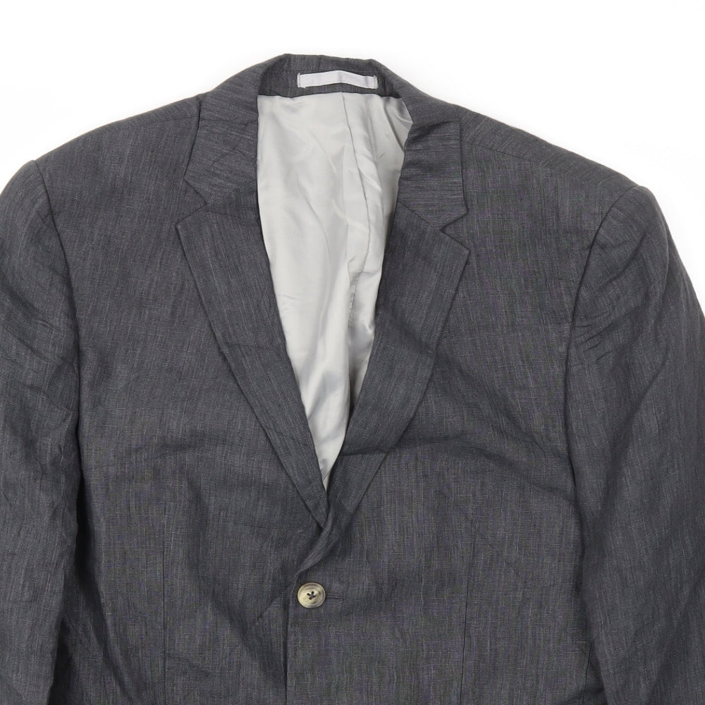 Mens UK Size 42 Topman Regular Grey Suit Jacket