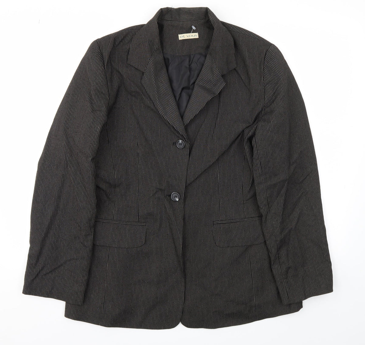 et  vous Womens Brown   Jacket Blazer Size 14
