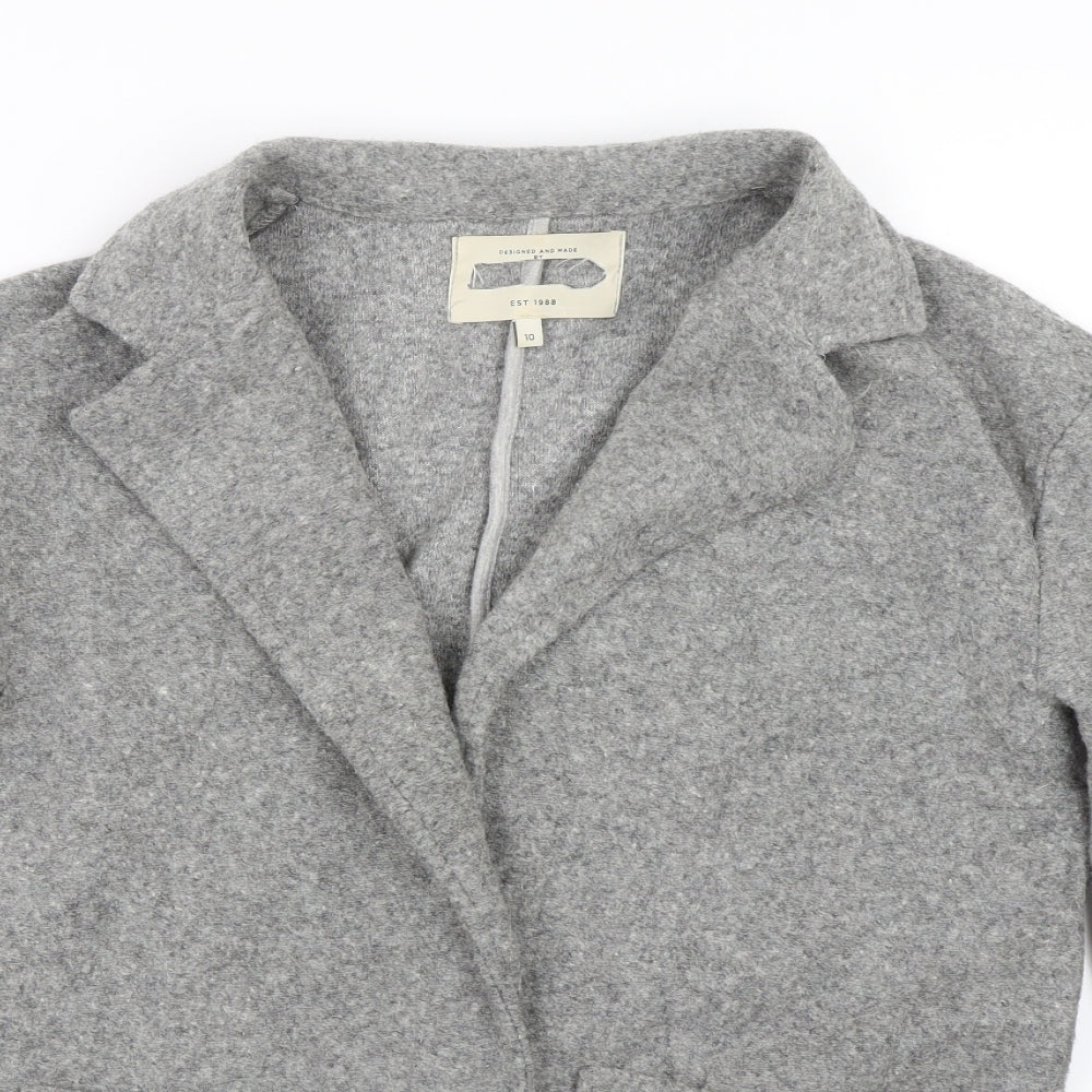 Womens UK Size 10 River Island Grey Overcoat