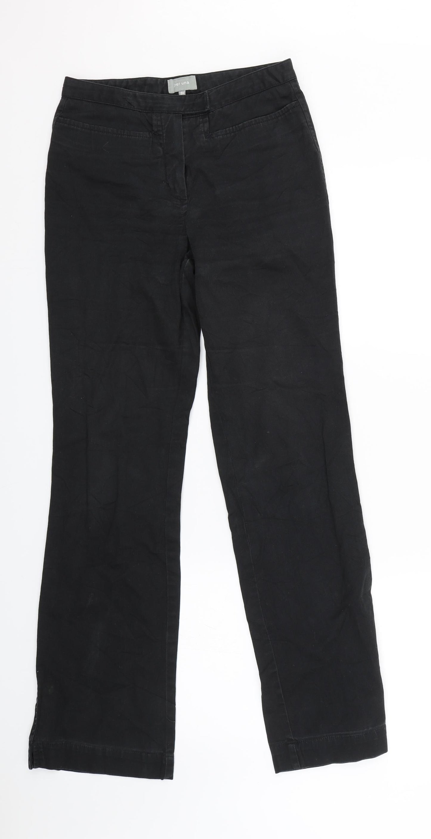 Womens UK Size 8 Marks & spencer Regular Fit Straight Black Jeans