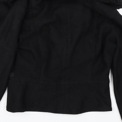 Marc Cain Womens Black   Overcoat Coat Size S