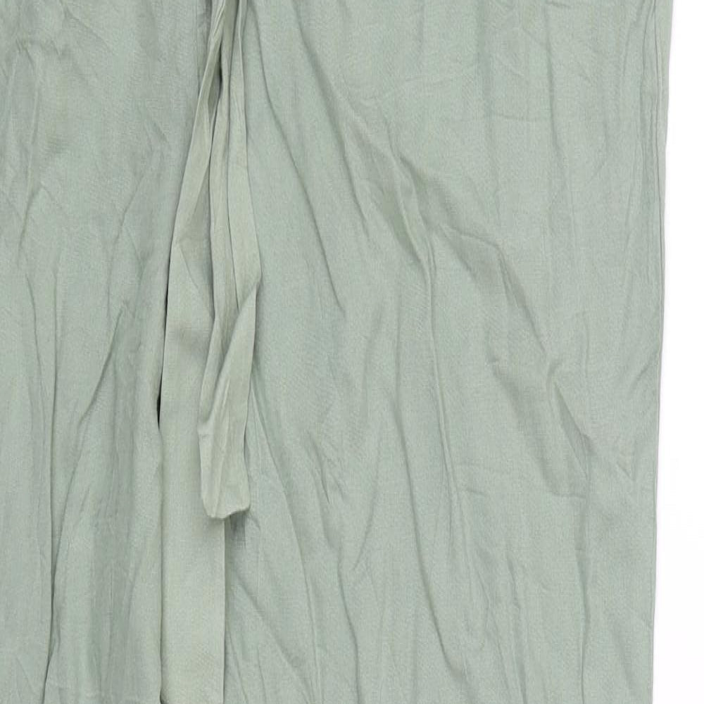 Womens UK Size 6 H&M Regular Fit Carrot Green Trousers