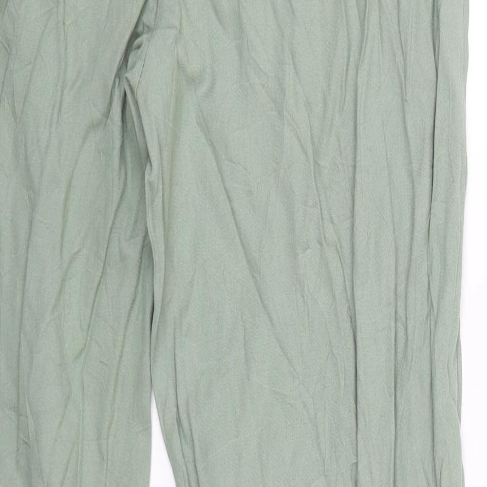 Womens UK Size 6 H&M Regular Fit Carrot Green Trousers