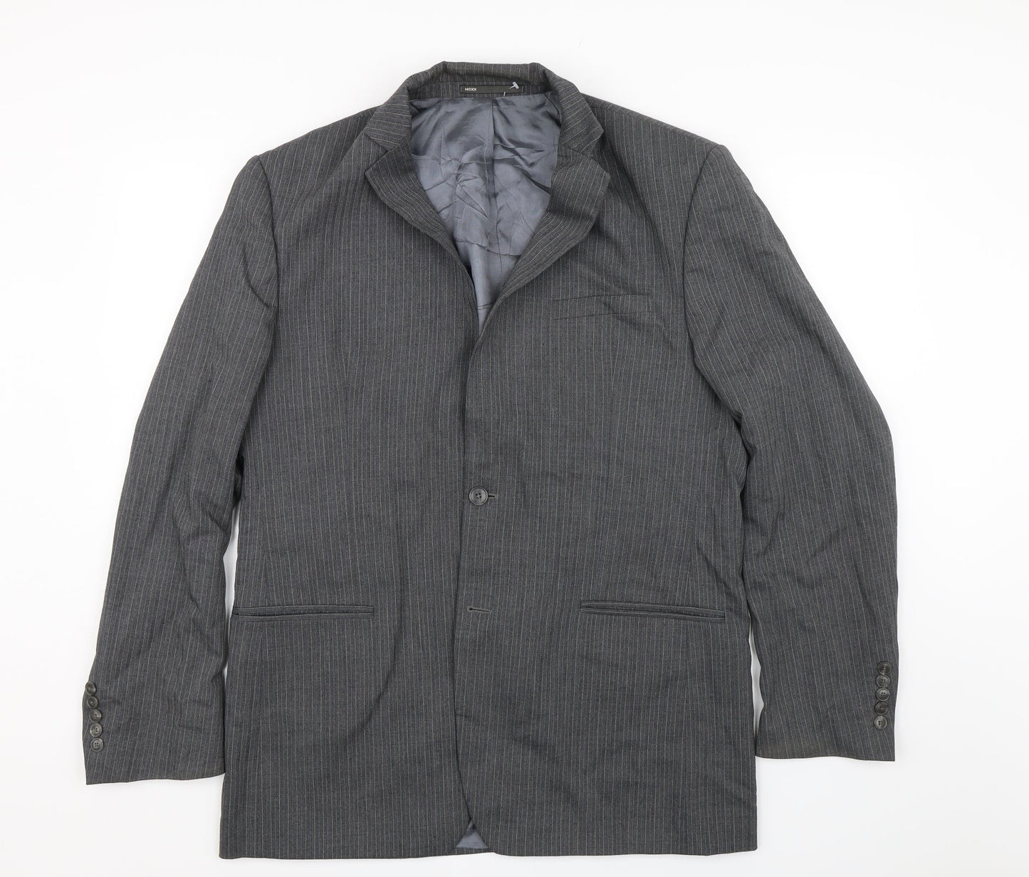 Mexx Womens Grey Striped  Jacket Suit Jacket Size 18