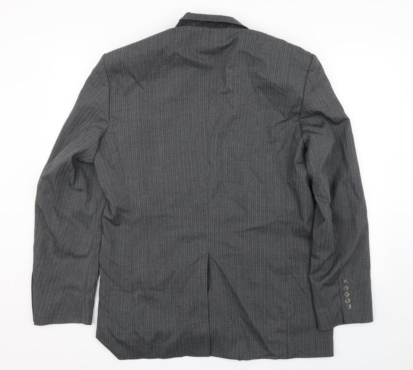 Mexx Womens Grey Striped  Jacket Suit Jacket Size 18