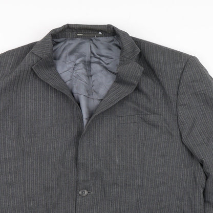 Mexx Womens Grey Striped  Jacket Suit Jacket Size 18