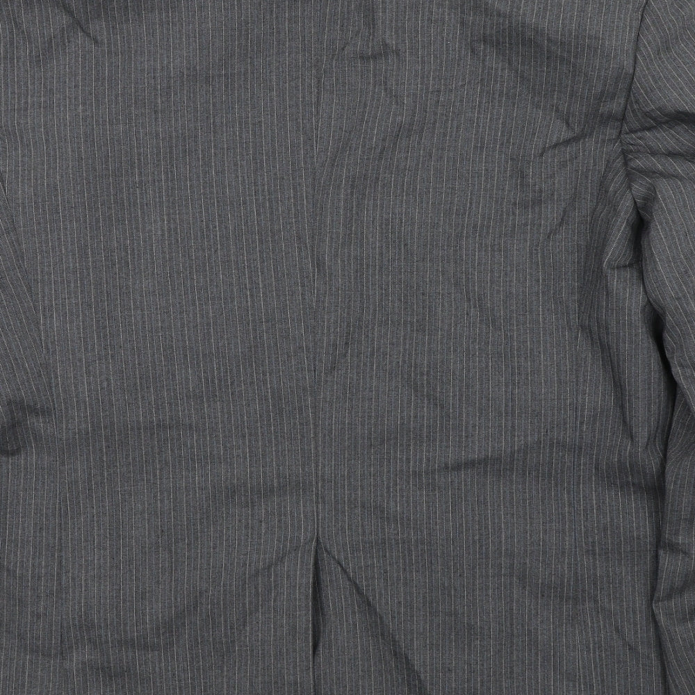 Mexx Womens Grey Striped  Jacket Suit Jacket Size 18