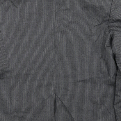 Mexx Womens Grey Striped  Jacket Suit Jacket Size 18