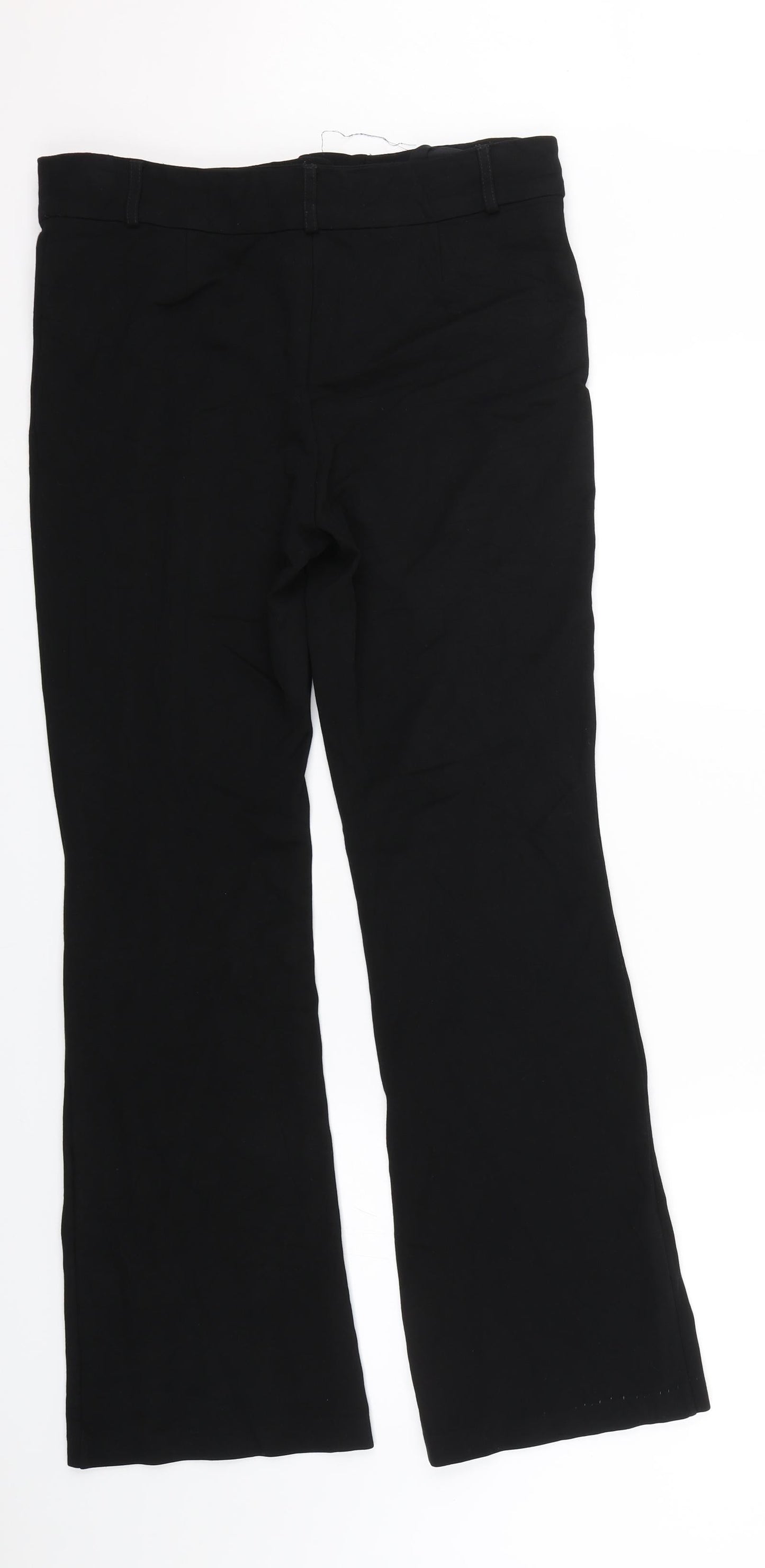 Womens UK Size 12 M&S Regular Fit Carrot Black Trousers